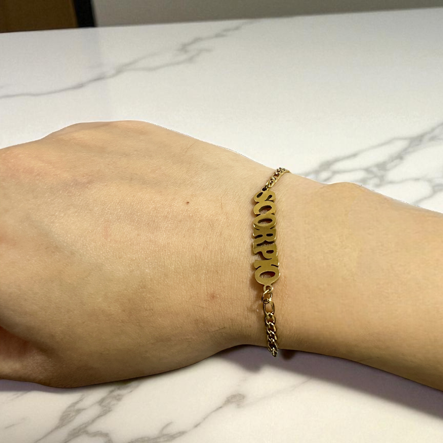 Gold Zodiac Name Pendant Necklaces