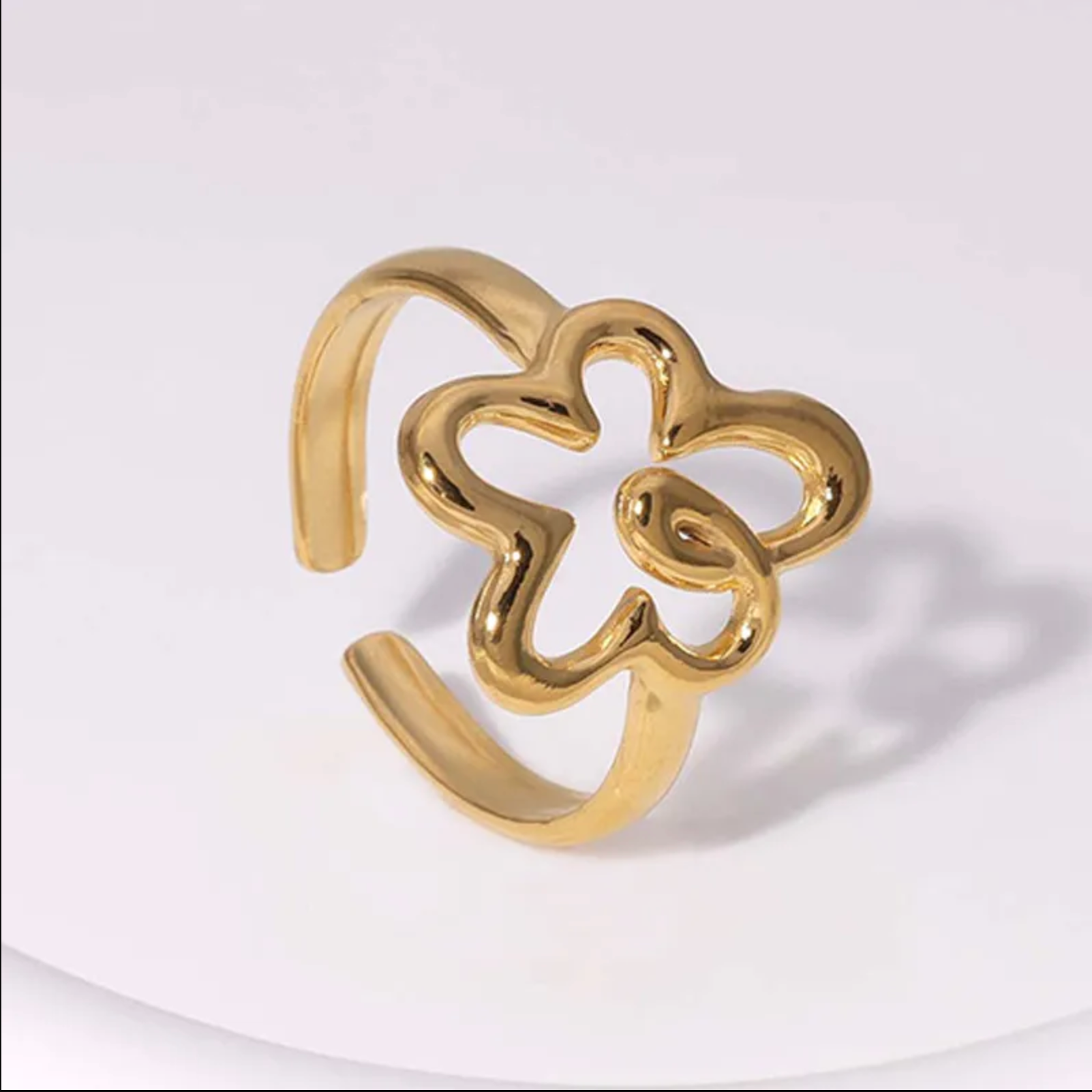 Golden Bloom Adjustable Ring