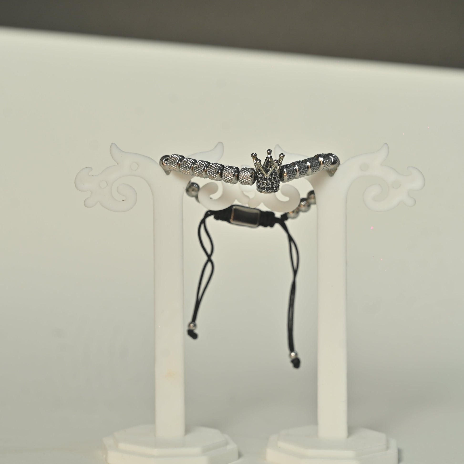 Retro king Titanium Steel Plating Inlay Zircon Unisex Bracelet