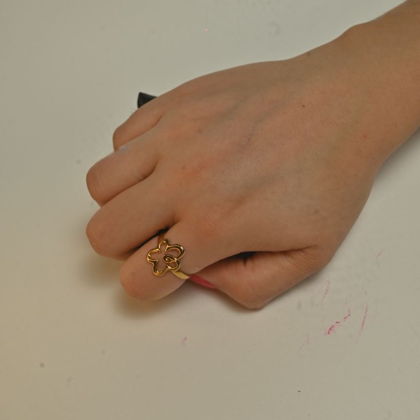 Golden Bloom Adjustable Ring