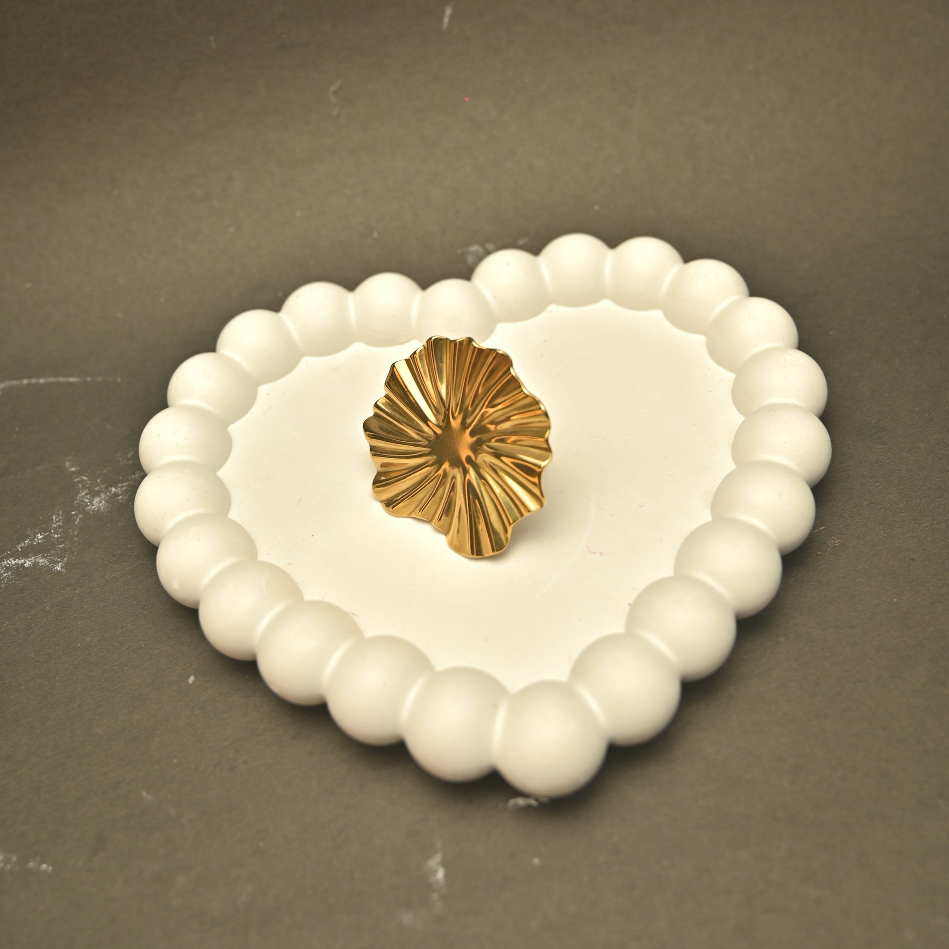 Gold Statement Flower Ring