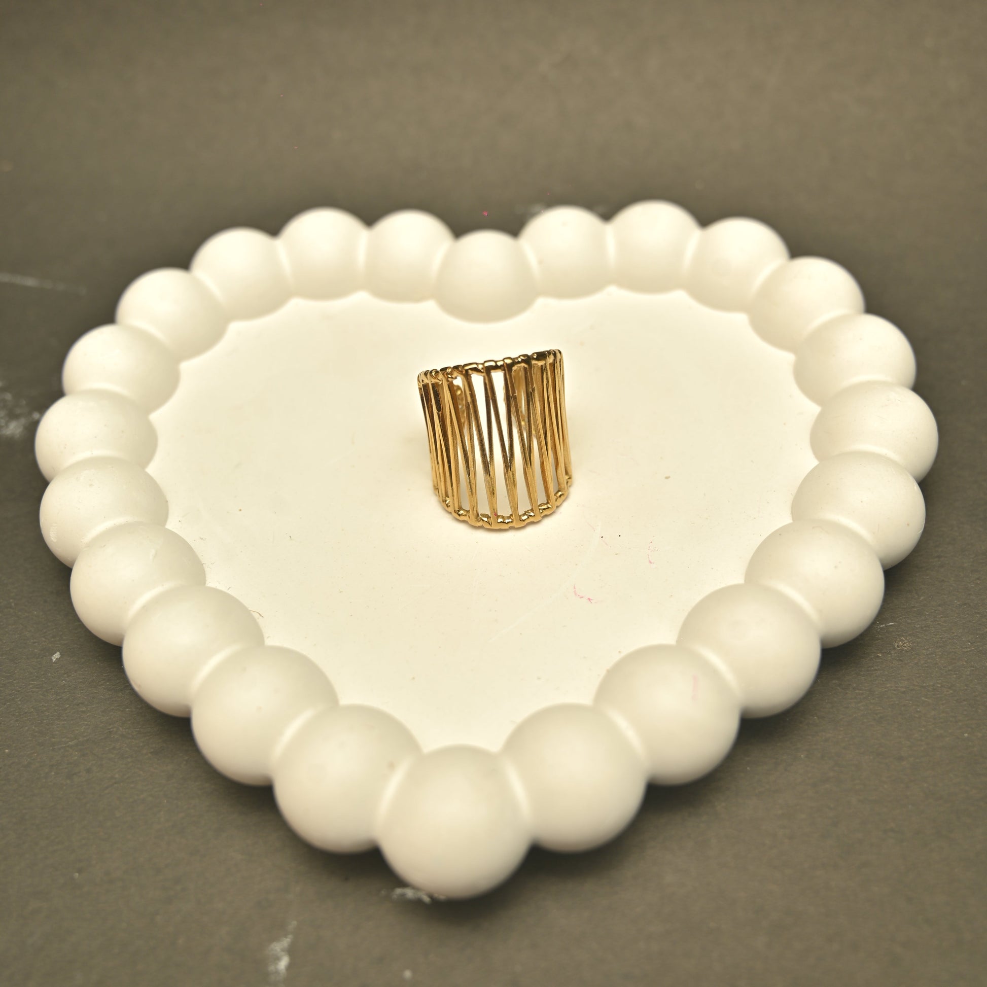 Modern Abstract Wire Gold Ring