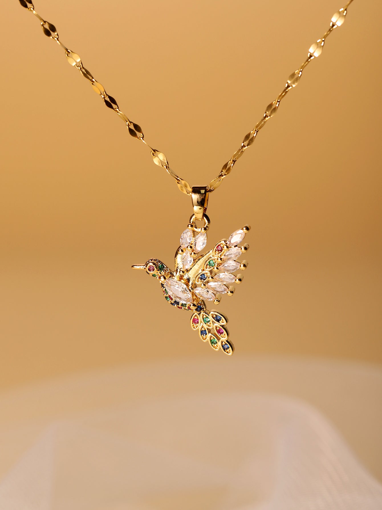 Elegant Glam Luxurious Bird Pendant